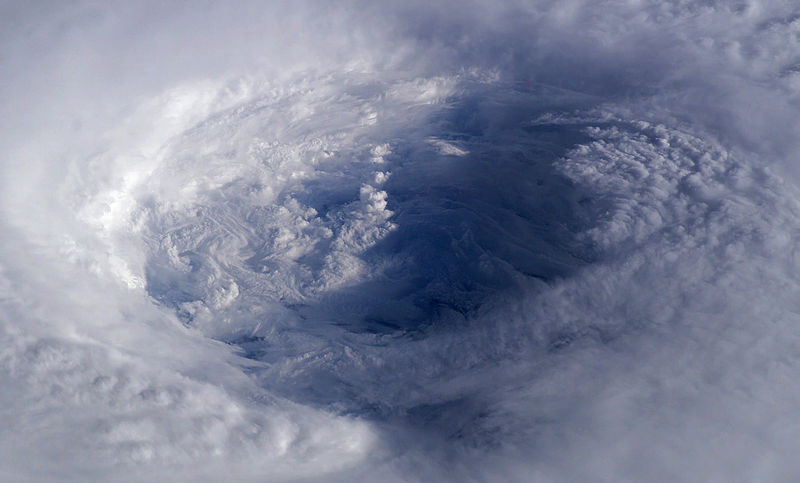 Von der ISS aus fotografierter Hurrikan Isabel 2003 (NASA, Public Domain)